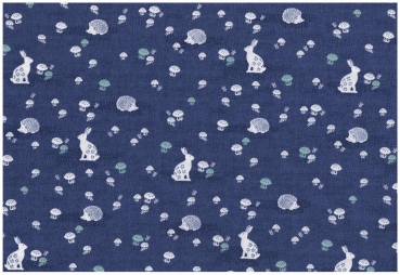 Woodland Hedgehogs blue 50 x 110 cm